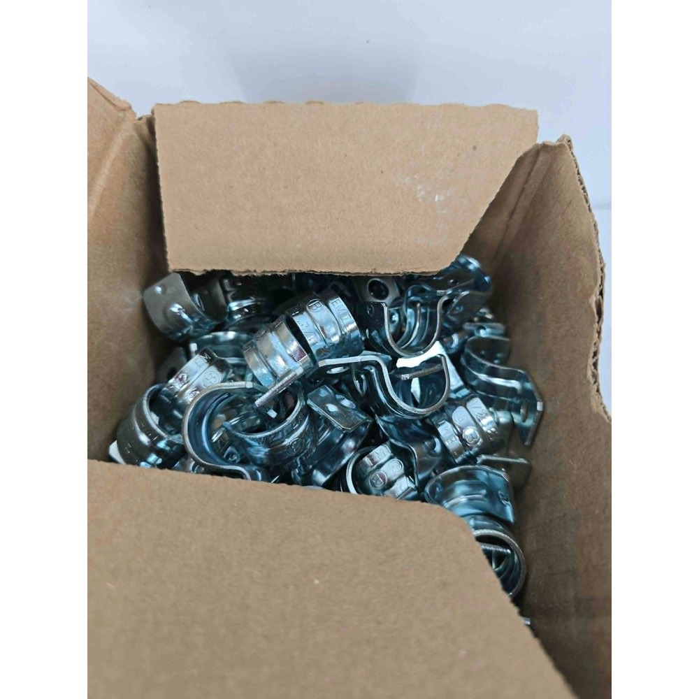 Bridgeport 920-S 1/2 Inch One Hole Pipe Strap for EMT Zinc Plated Steel 100 Pack